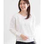 ニット セーター レースデザインスリーブニットプルオーバー レディース