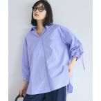 ブラウス シャツ 袖シャーリングシャツ レディース