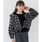 tシャツ キッズ　ドッキング肩あきチェックシャツ キッズ 子供服 女の子