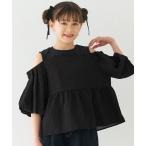 ショッピング子供服 ブラウス シャツ キッズ　肩あきジャカードブラウス キッズ 子供服 女の子