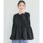 tシャツ 異素材切り替え長袖Tシャツ レディース