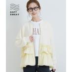 パーカー ソフトスウェット異素材フリルパーカー | セレモニー オフィス ママスーツ フォーマルウェア スーツ 卒業式 レディース