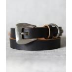 ベルト 剣先スタッズナローベルト 日本製 メンズ レディース