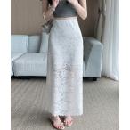 ショッピングマキシ スカート レースデザインマキシスカート