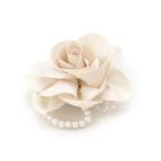 ブローチ 「フォーマル／入卒」レースフラワーミニコサージュ レディース