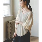 ニット セーター 「WEB＆日本橋店限定・追加」ペーパーヤーン カノコBACK Vプルオーバー レディース