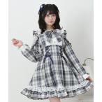 ワンピース ハートレースウエストレースアップフリルワンピース