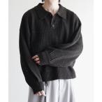 ショッピングポロ ポロシャツ 「ELLUV/エルヴ」エレガンスラメシアー ショート丈長袖ポロシャツ メンズ レディース