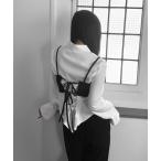 キャミソール 「LVEU.」ダブルリボンビスチェ / トップス キャミソール ビスチェ リボン バックリボン ブラック  ZOZOTOWN限定