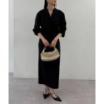 ワンピース リネンライクVワンピース