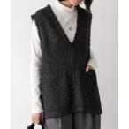 ショッピングフリンジ ベスト ジレ ツイードフリンジベスト レディース