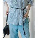 ベルト 「ウエストのアクセントに」レザーコードベルト レディース