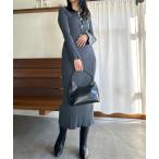 「SNIDEL」 ニットワンピース ONE SIZE グレー レディース