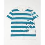 [Design Tshirts Store graniph] окантовка рисунок короткий рукав футболка S белый мужской 