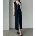 「Louere」 ノースリーブワンピース SMALL ネイビー レディース