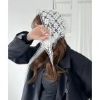 スカーフ バンダナ フラワー レース トライアングル スカーフ レディース