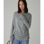 tシャツ 「手洗い可」ギャザーベアテンカットソー レディース