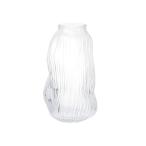 花瓶 ウェーブ フラワーベース L クリア 花瓶