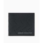 財布 「A|X アルマーニ エクスチェンジ」デボスロゴ 二つ折り財布（コインケース付き） メンズ
