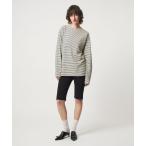 tシャツ 「6(ROKU)」コットン ボーダー ボートネック カットソー レディース