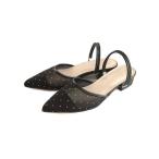 サンダル 2WAYチュールミュール/ポインテッドトゥ パンプス レディース