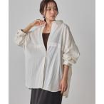ブラウス シャツ スラブ オーバーサイズシャツ レディース