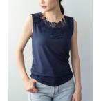 タンクトップ ノースリーブ 前後2WAYケミカルレースタンクトップ レディース