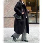 コート アウター スタンドカラーロングコート レディース