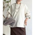 ショッピングスエード tシャツ バックリブラインスエードプルオーバー レディース