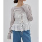 ショッピングキャミ ブラウス シャツ 「SS先行予約/umm.」ギャザーリボンキャミ「WEB限定カラーあり」 レディース