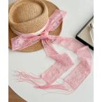 スカーフ バンダナ oshipic/推し活 フラワー レース リボン 推しカラー アレンジ ミニスカーフ S0040 レディース