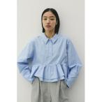 ブラウス シャツ ヘムフリルシャツ レディース