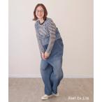 サロペット オーバーオール mililopiulu/ミリロピュール　ウエストデニム ロングサロペット レディース