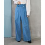 ジーンズ デニム デニムパンツ 2026春夏新作 レースアップデニムワイドパンツ レディース