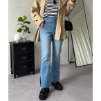  джинсы Denim Denim брюки жемчуг имеется боковой разрез flair Denim брюки женский 