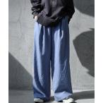 パンツ タック ワイドパンツ レディース