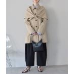 ステンカラーコート コート スカーフ付き　ステンカラーコート レディース