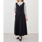  сарафан [ низкий рост * маленький рисунок san размер ] талия tuck сарафан 