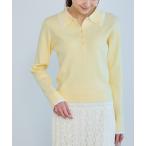 ニット セーター レイヤード風リブポロニット レディース