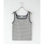 タンクトップ ノースリーブ マルチボーダータンク 638379 レディース