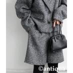 「antiqua」 ショートパンツ P ブラックミックス レディース