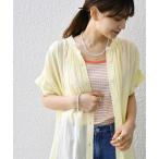 「SHIPS any」 シャツワンピース ONE SIZE イエロー レディース
