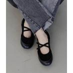  балетки туфли-лодочки [ антибактериальный дезодорация / водоотталкивающая отделка ] Cross ремень балет спортивные туфли 