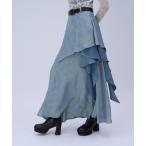 スカート ツヤジャガードティアードスカート(HARE)