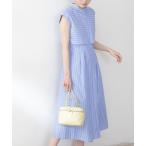 「N.（N. Natural Beauty Basic）」 半袖ワンピース MEDIUM ブルー レディース