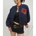 「WHO'S WHO gallery」 「sloppy」スタジャン FREE ネイビー レディース