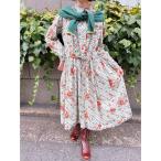 ワンピース 苺リースプリントミディワンピース