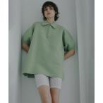 ニット セーター OVER KNIT POLO TOPS レディース
