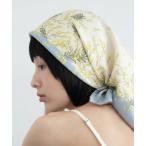 スカーフ バンダナ シルク100％ 洗える スカーフ ”ミモザ” レディース