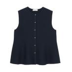 ベスト ジレ ミラノリブ ペプラムニットベスト レディース